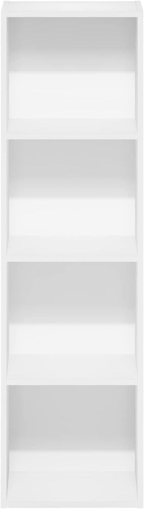 Furinno Luder Bookcase / Book / Storage, 4-Tier Cube,White
