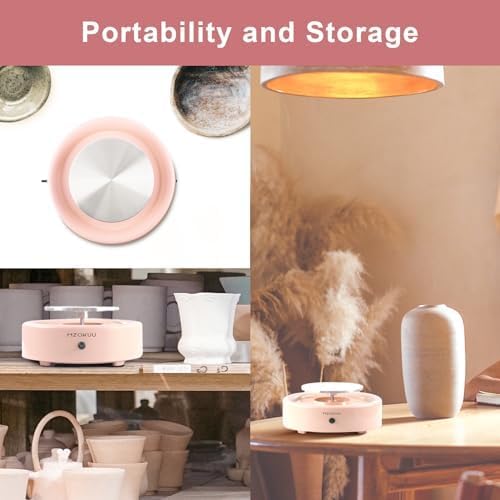 Mini Pottery Wheel Kit - 6" Pottery Wheel for Kids, Teens & Adults Beginners, 2 Lb Air Dry Clay & 18PCS Clay Tools Included, Crafts for Home DIY, Ceramic Work & Art Creatio