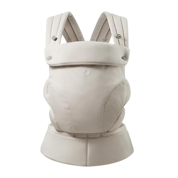 Bc Babycare CocoonGo Baby Carrier – CloudTouch Soft & Ergonomic Baby Carrier for 7–44 lbs | Easy to Wear, Adjustable Fit, Travel-Ready, Machine Washable (Light Beige)