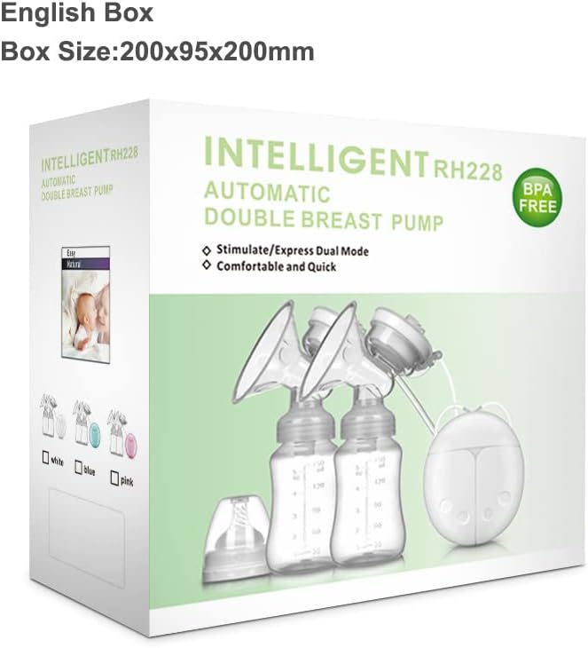 Manual Breast Pump - Automatic Double Electric Breast Pump Extractor De Leche Manual 3 Modes, 9 Levels,White