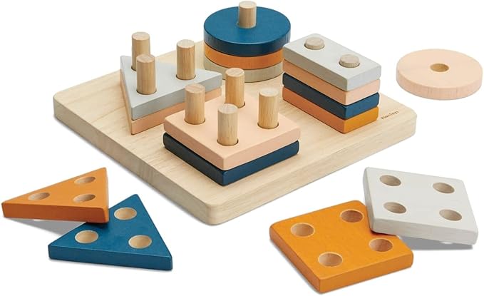 PlanToys - PT5476 Geometric imperilaments tendresse - Wood