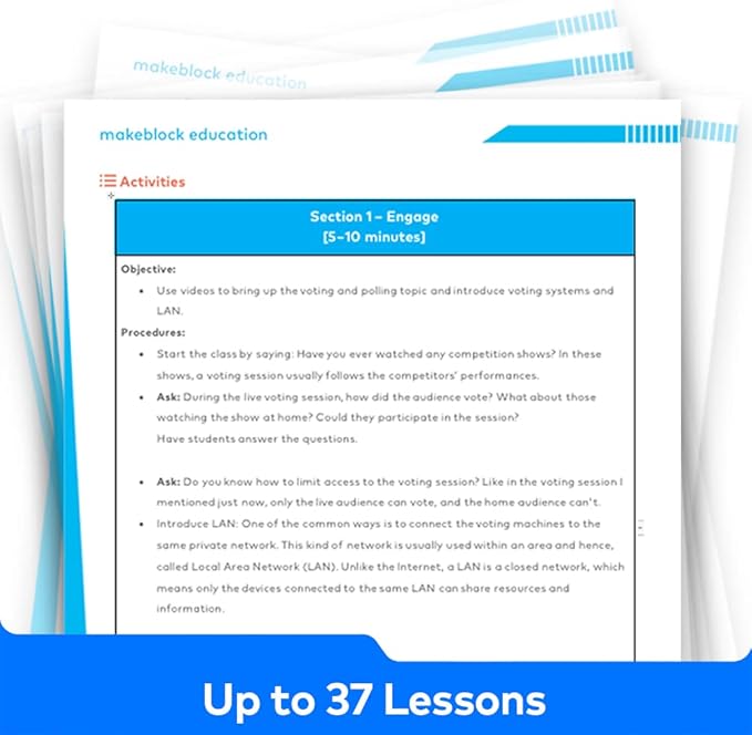 Makeblock Cyberpi Project-Based Kit, Coding for Kids 8-12 Support Scratch & Python Programming, STEM Programmable Robot Supports AI & IoT Technology with Built-in WiFi Module