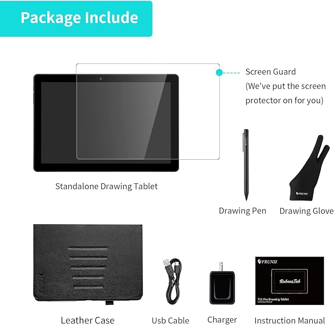 RubensTab T11 Pro Drawing Tablet No Computer Needed,10.1 inch FHD Display,Octa-Core CPU,Pre-Installed Drawing Apps & Tutorials,More Bonus Items for Beginners, Artists, Students