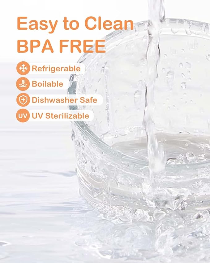 Baby Food Maker, HEYVALUE 13-in-1 Food Processor Set, Fruit, Vegatable, Meat, Baby Puree Blender with Baby Containers, Food Freezer Tray, Silicone Spoons, Spatula (Gray)