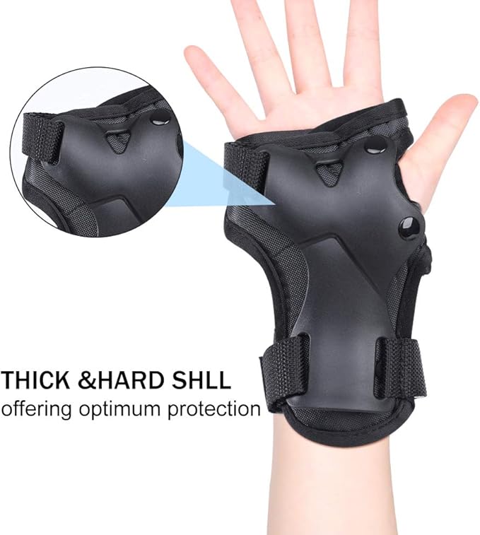 TXJ Sports Knee Pads Elbow Pads with Wrist Guards Protective Gear Set for Kids Youth Skateboard Sports Skateboarding Roller Skating Bicycling 6 in 1