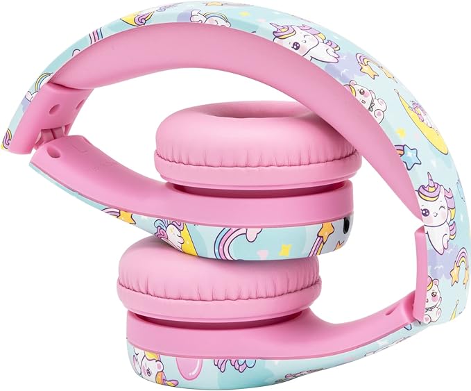 Snug Play+ Kids Headphones – Volume Limited 93dB for Safe Listening – Foldable, Durable Headphones for Toddlers, Boys & Girls – Tangle-Free Cord – Ideal for Travel, School, Tablets - Unicorns