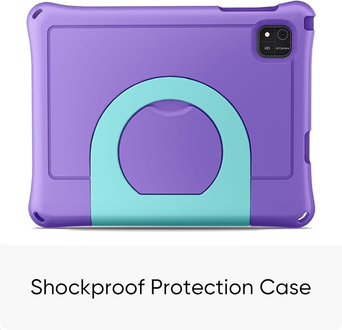 Kids Tablet, Android 15 Tablet for Kids 10 inch Octa-Core with Case, 24GB RAM 64GB ROM 1TB TF Card Expandable for Toddler Children, Parental Control, Dual Camera, BT5.0, WiFi, Gift (Purple)