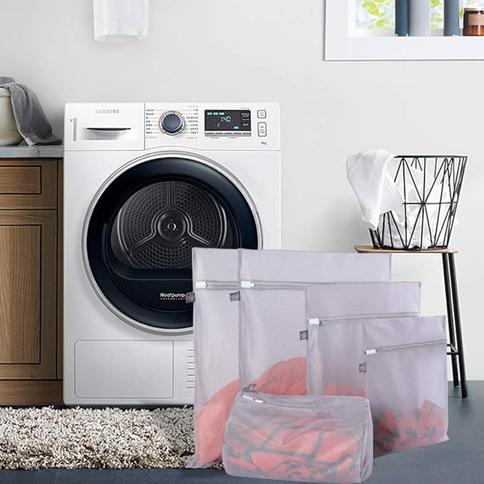 Kimmama Laundry Bag Mesh Wash Bags, Washing Machine Wash Bag, Net Washer Sack with Zipper, Dryer Pouch for Cleaning and Drying Cloths, Garment, Sweater, Delicates, lingerie, Bra, Pant, Sock, Toys