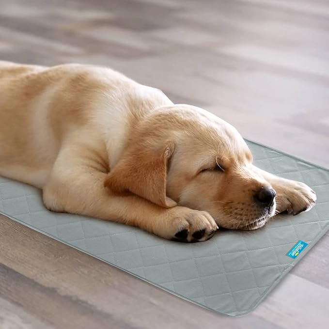 Waterproof Crib Mattress Protector 18" x 36", Non-Slip & Sturdy Mattress Pad Mat, 4 Layers Incontinence Bed Pad for Children Adults, Pets Training Pee Pad, Grey