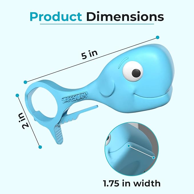 Baby Proofing Door Stopper, Door Pinch Guards Protect Child Fingers & PET Tails. Baby Safety Finger Protectors Prevent Pinch Injuries β Kids and Adults Love Whale Pinch Guard (Blue Pack of 2)