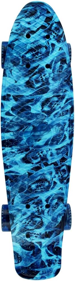 Skateboards Complete 22 Inch Mini Cruiser Retro Skateboard for Kids Boys Youths Beginners