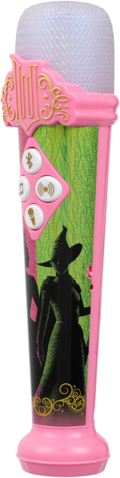 eKids Wicked Karaoke Microphone for Kids, Bluetooth Microphone Includes Built-in Music and Light Show, Designed for Fans of Wicked Toys