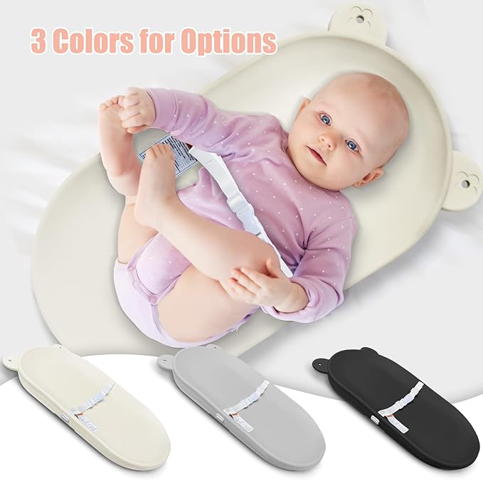 Baby Changing Pad, EVA Waterproof Non-Slip Changing Table Pad with Adjustable Strap for Dresser Changing Table Nursery, Portable Diaper Changing Pad, Oat