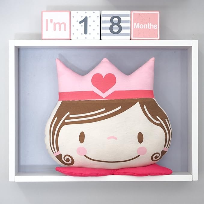 I'm Solid Wood Monthly Weekly Yearly Milestone Age Blocks, Newborn Gifts & Keepsakes for Picture Props (4 Pcs/Pink)