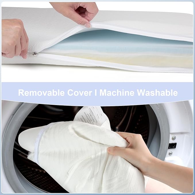 NeoBorn Baby Bassinet Mattress Pad, 35" x 20" Dual Sided Comfort Gel Memory Foam Mattress with Removable Breathable Soft Tencel Cover Fit for ANGELBLISS/AMKE/Bellababy/Yamesmile Baby Bassinet