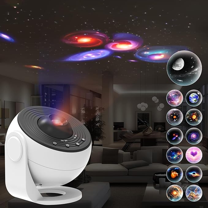 Upgrade Galaxy Star Projector for Bedroom, 13 in 1 Planetarium Projector with Timer | Nebula & Milky Way Night Light for Ceiling | LED Space Galaxy Lamp Bedroom Decor for Adults Kids