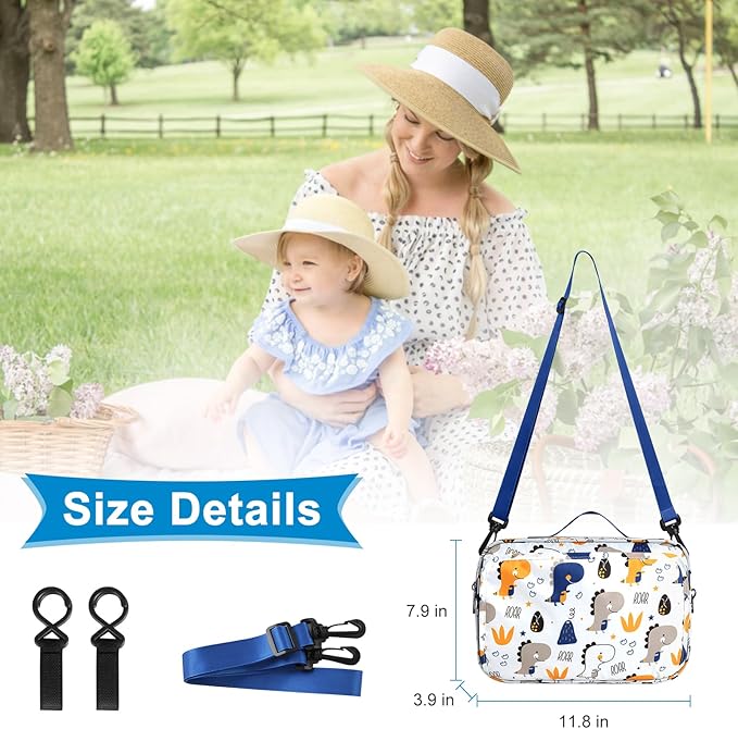 Accmor Stroller Organizer, Universal Stroller Organizer with Insulated Cup Holder Pocket, Dual Purpose Large Capacity Stroller Bag Caddy, Stroller Accessories Fits for Uppababy, Doona, Nuna Strollers