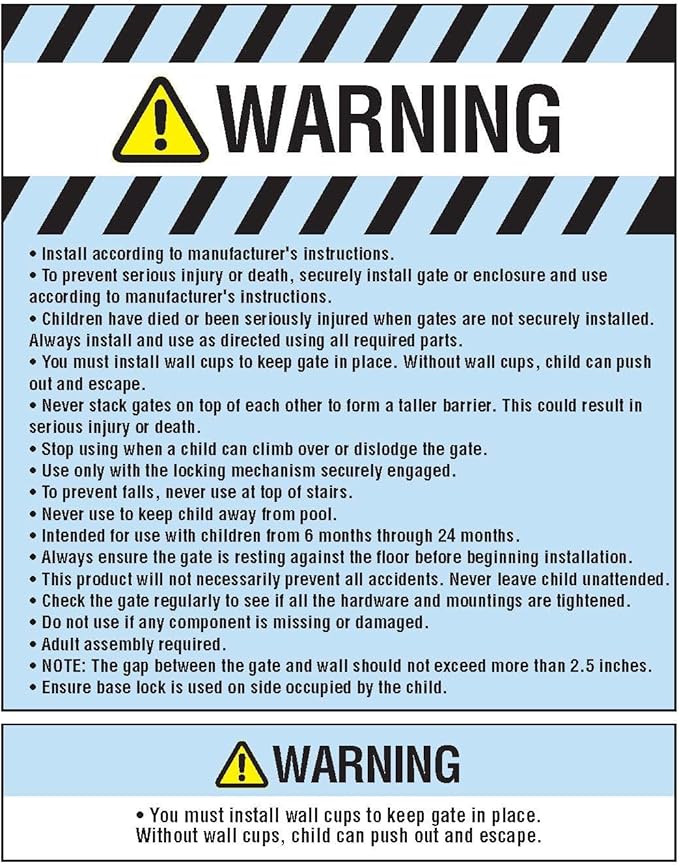 Regalo Easy Step 38.5-Inch Wide Walk Thru Baby Gate, Includes 6-Inch Extension Kit, Pressure Mount Kit, Wall Cups, Black