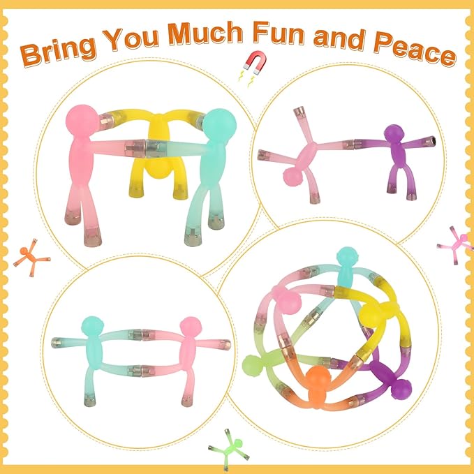 6pcs Magnetic Toys,Magnet Men for Kids,Magnetic People Figures for Kids,Magnetic People for Refrigerator,Fridge Magnets for Adults Kids Gifts, Magnetic Men for Teens Gifts,Kids Sensory Toys