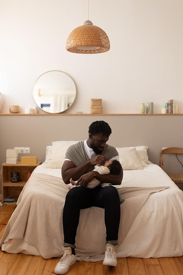 Boba Baby Wrap Carrier – Original Baby Sling Carrier for Newborns (7–35 lbs), Soft, Secure, Hands-Free & Ergonomic, Ideal for Comfortable Bonding, New Parents (Grey)