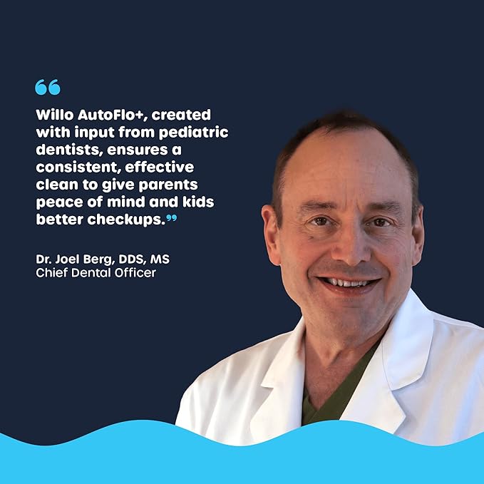 Willo Fully Automatic Kids U-Shaped Electric Toothbrush - 2 Brushing Timers, Deep-Cleans, Consistent Results, Eliminates Brushing Mistakes - Bubble Twist (Small - Kids Ages 5-7 Years)