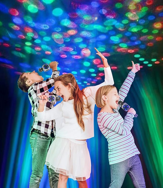 Sing-Along Bling Bluetooth Karaoke Microphone and Bluetooth Stereo Speaker All-in-One (Silver Bling)