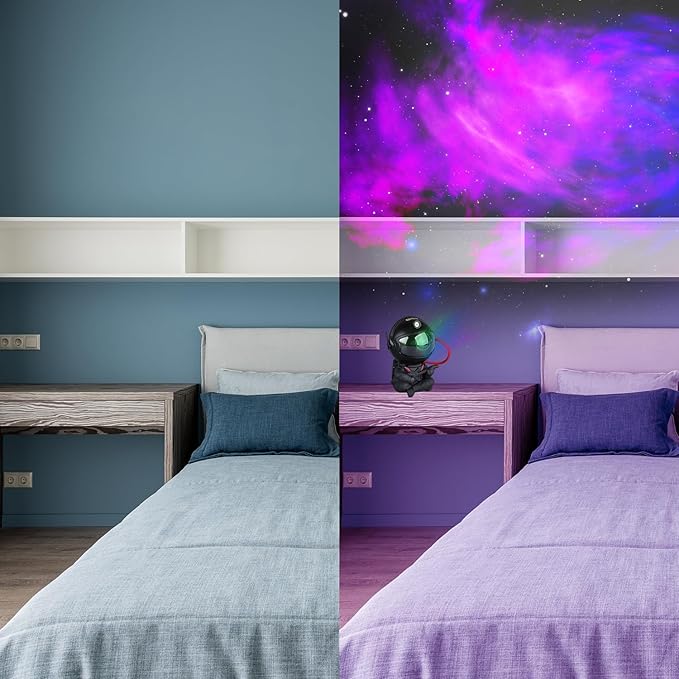 Astronaut Star Projector, Star Projector Galaxy Light for Kids,8 Modes Remote and 270° Adjustable Led Lights for Bedroom, Girls Room Decoration, Home Theater, Ceiling, Timer (Black Guitar)