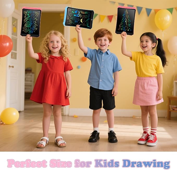 EooCoo Toddler Drawing Toys, 10 Inch LCD Writing Tablet for Kids 2 Pack, Toddler Boys Girls Gifts Drawing Pad, Mess Free Coloring Used for Travel Toys, Learning Activities for 3 4 5 6 Years Old