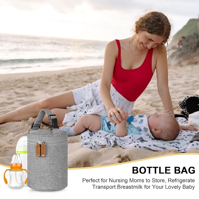 Accmor Breastmilk Cooler Bag, Insulated Baby Bottle Cooler Tote Bags for Nursing Mom Daycare