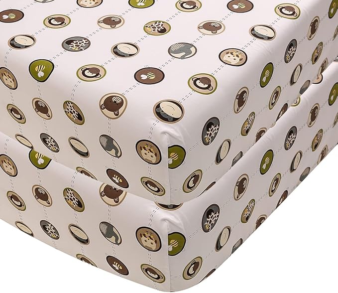 7 PCs Forest Animal Nursery Crib Bedding Set Baby Boy Elephant Giraffe Bear Cot Bedding Set