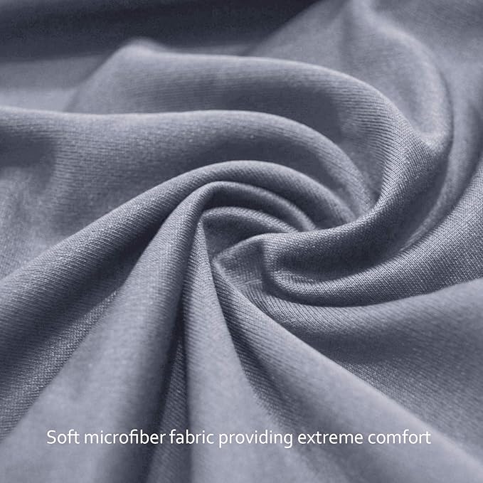 4-Pack Fitted Crib Sheets for Boys and Girls - Breathable, Soft Microfiber Baby Sheets in Grey and Navy