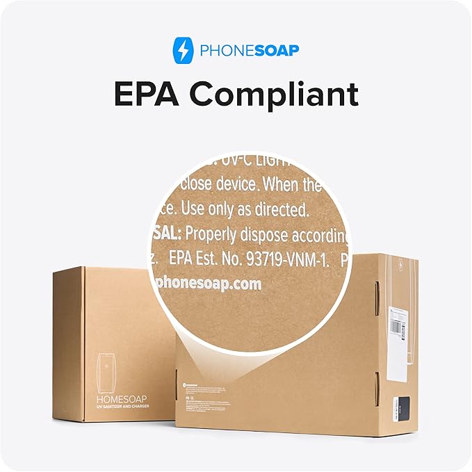 PhoneSoap XL (HomeSoap) UV Llight Sanitizer | 360° UV Sanitizing Box & Charger | Large Capacity | Sanitizes Tablets, Baby Bottles, Remotes, Toys & More (Black)