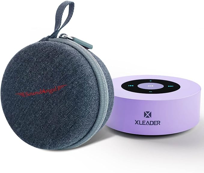 XLEADER Mini Bluetooth Speaker (Travel Case Provided) HD Sound&Rich Bass, Touch Design, 12-15H Playtime, Support Aux Input, Micro SD, Mic, Small, for iPhone Laptop Shower Office, Ideal Gifts, Purple