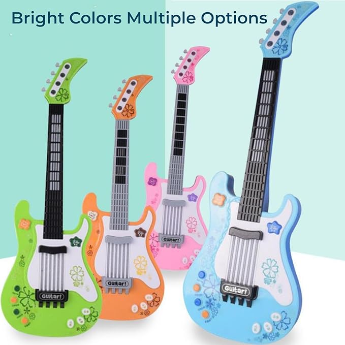 Kids Toddler Baby Childrens Electric Toy Guitar with Strap Ideal for 3 4 5 7 8 Year Old Boys Girls Gifts(Blue)
