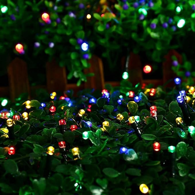 Dazzle Bright Christmas String Lights, 100 LED 33 FT Connectable Fairy Lights with 8 Modes, Waterproof Christmas Decorations for Indoor Outdoor Holiday Party Home Tree Decor (Multi-Colored)