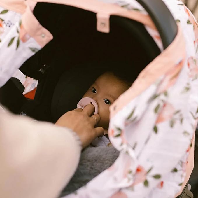 Little Unicorn Breathable Car Seat Canopy | Magnetic Closure & Universal Fit | Cover Baby from Elements (Watercolor Roses)