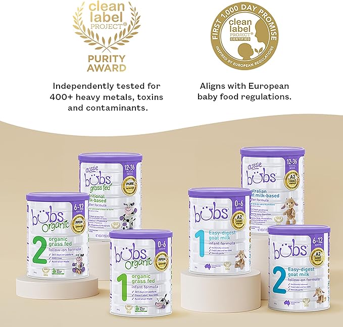 Bubs Goat Milk Infant Formula Stage 1, Infants 0-6 months, Made with Fresh Goat Milk, 14.1 oz