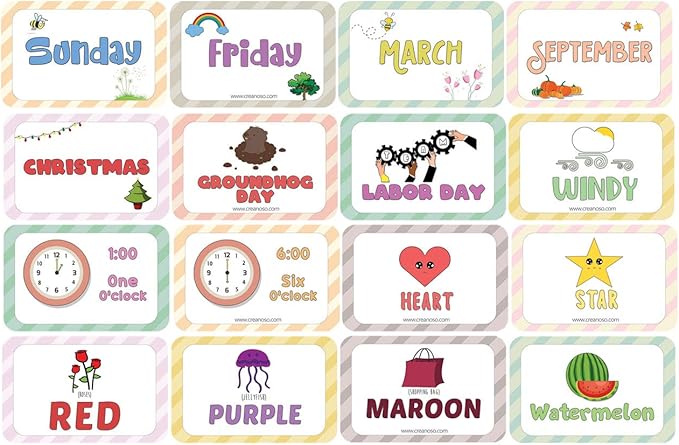 Creanoso US Schools and Learning Flash Cards Series (2-Deck)