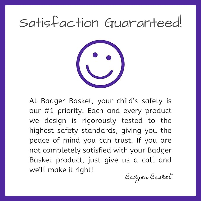 Badger Basket Sleigh Baby Changing Table with 6 Storage Drawers, Cushioned Changing Pad, Nursery Organizer, Sturdy White Wood Furniture for Infant Care