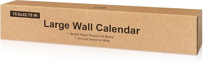 SUNEE Wall Calendar 2025-2026 Large 22.75"x15.5", 21 Month Calendar from October 2025 to June 2027, Vertical Extra Large Monthly Calendar 2026 for Wall, White