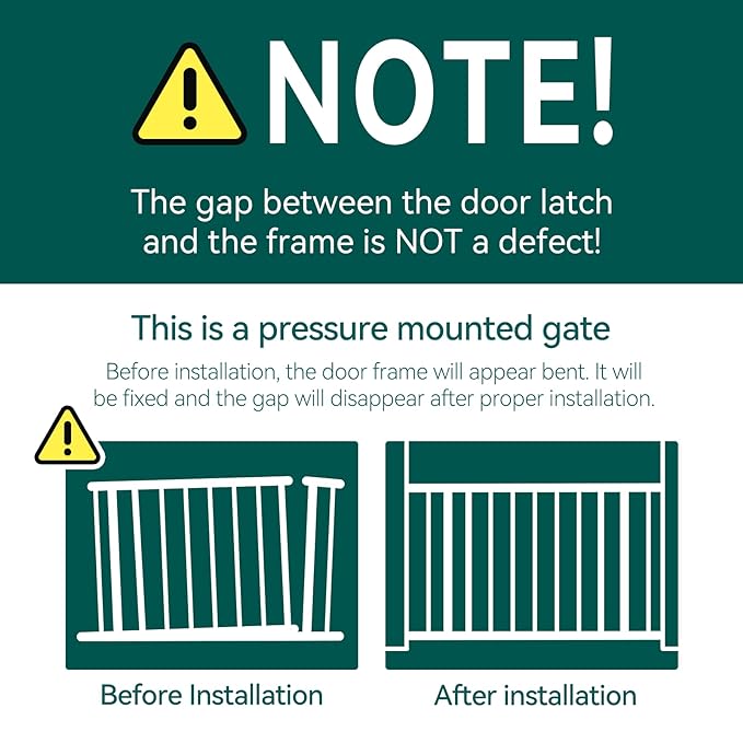 Babelio Baby Gate, 29-48 Inch Auto Close Pet Gate, Easy Install Pressure-Mounted Safety Gate, Extra Wide Pet Gate for Stairs and Doorways, 2 Pack White