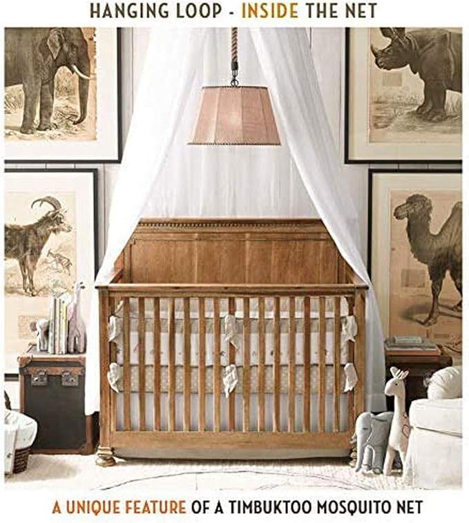 Mosquito Net, Bed Canopy Hanging Circular Curtain Netting for Single to King Size, Quick Easy Installation, Use to Cover The Baby Crib, Kid Bed, Girls Bed Or Full Size Bed