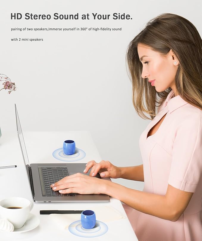 comiso Small Bluetooth Speaker, IPX7 Waterproof Speaker with Robust Bass and Stereo Sound, Wireless Speakers with Hands-Free Call, Portable Speakers for Hiking, Car or Trip, Ideal Gift for Men, Women