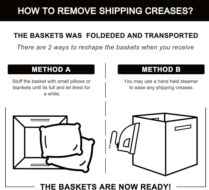 OIAHOMY Cube Storage Basket, 3-Pack Woven Cotton Rope Baskets for Storage, 11-Inch Cube Basket with Handles, Great for Shelves, Closets, Children's Toy Storage and Organization-White & Blue