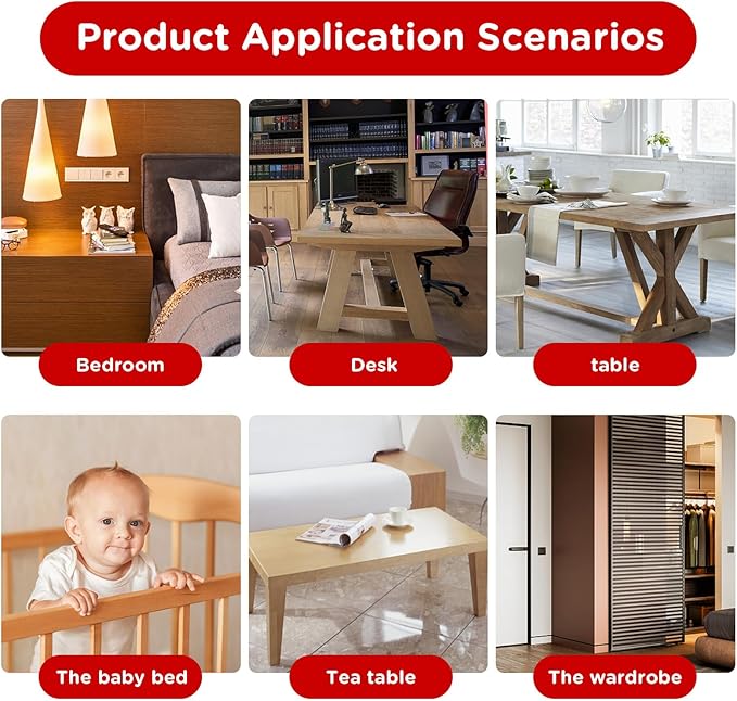 Clear Corner Protectors,Corner Protector Baby Proofing 32.8ft(10M) with 4 Corners,Furniture Corner Guard & Edge Safety Bumpers,Soft Edge Protector with Strong Adhesive