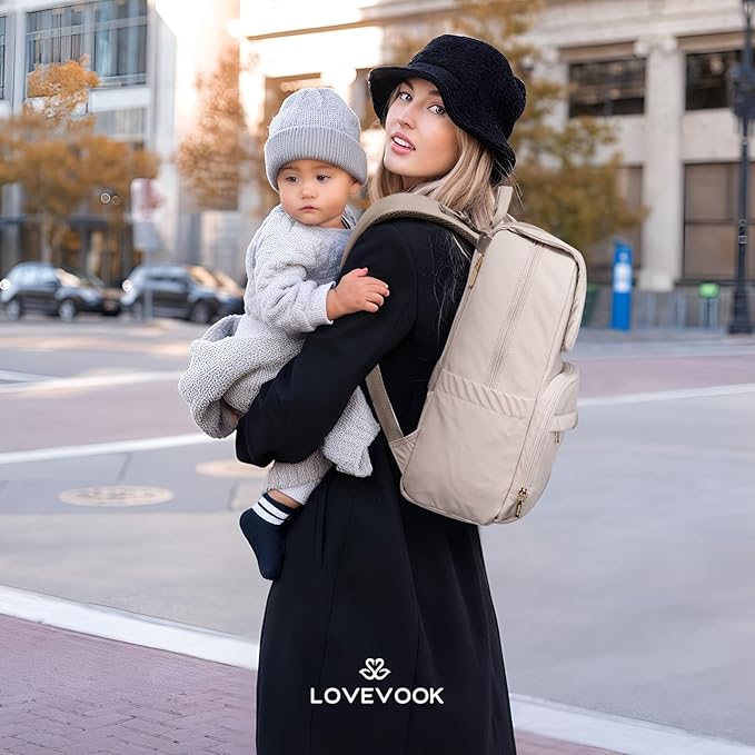 LOVEVOOK Diaper Bag Backpack, Baby Travel Bags for Boys & Girl, Toddler Waterproof Diaper Bag w/Changing Pad, Stroller Straps, Pacifier Case, Newborn Essentials Must Haves Mom