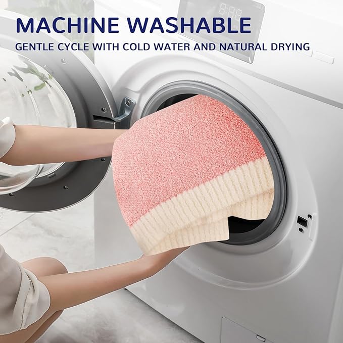 NEXHOME PRO Soft Blankets Pink, Cozy Throw Blanket for Couch, Warm Reversible Knit Blanket for Women, Fuzzy Lightweight Throws for Sofa, Bed, Picnic, Heather Hot Pink, 50 x 60 inches