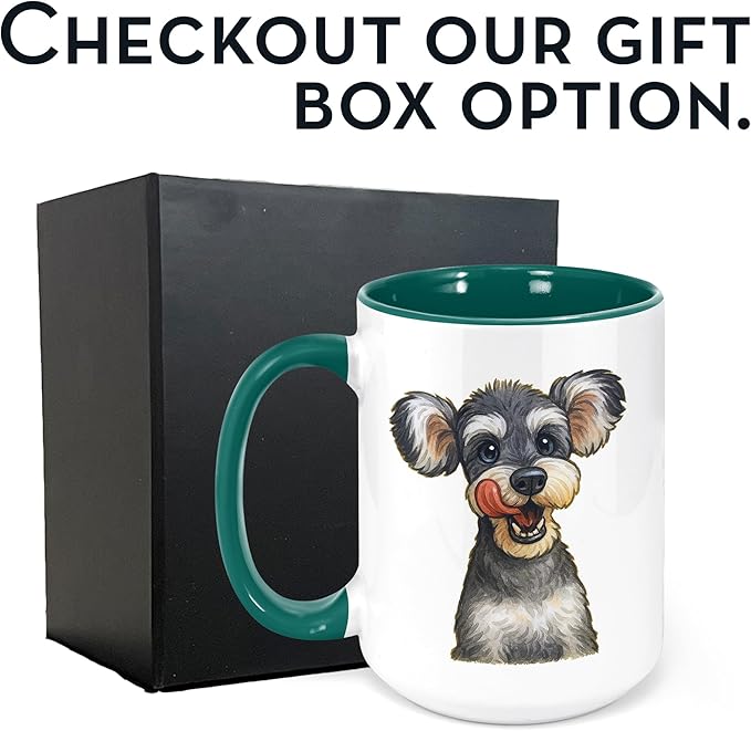 Personalized Coffee Mug, Custom Photo Caricature Gift, Funny Customized Coffee Gift for Men & Women, Custom Mugs with Pictures, Green 15oz Father's Day Mug