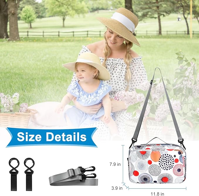 Accmor Stroller Organizer, Universal Stroller Organizer with Insulated Cup Holder Pocket, Dual Purpose Large Capacity Stroller Bag Caddy, Stroller Accessories Fits for Uppababy, Doona, Nuna Strollers