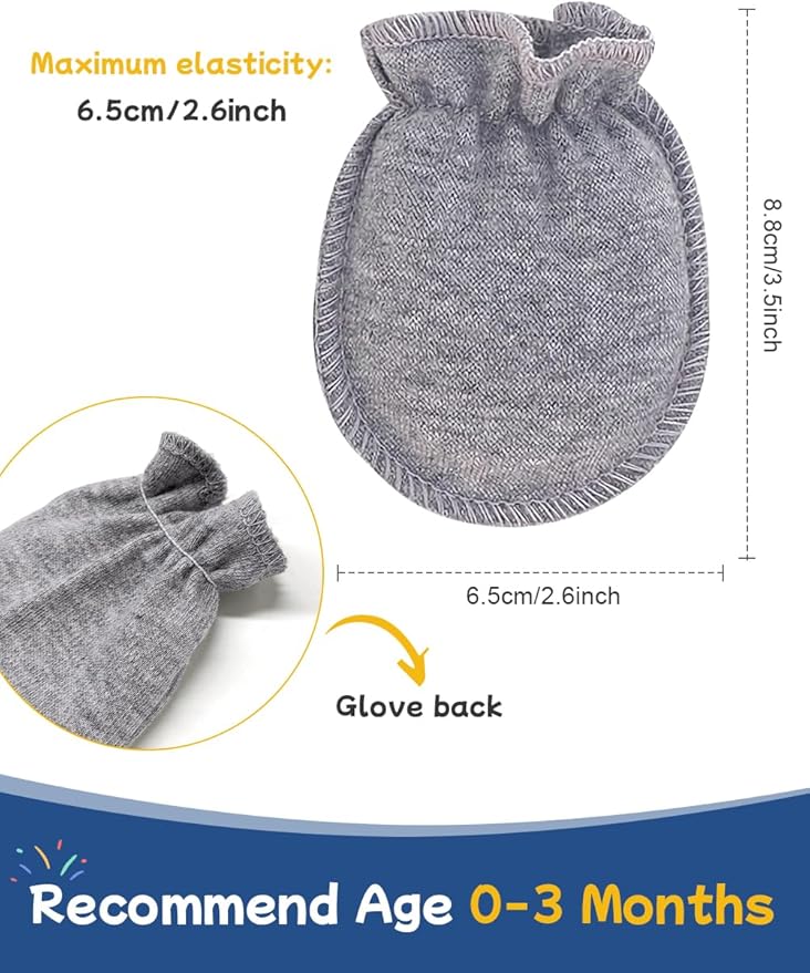 Cute Baby Mittens Newborn, No Scratch Baby Boy Mittens, Baby Girl Hat Gloves for Toddlers, Infant, Newborn